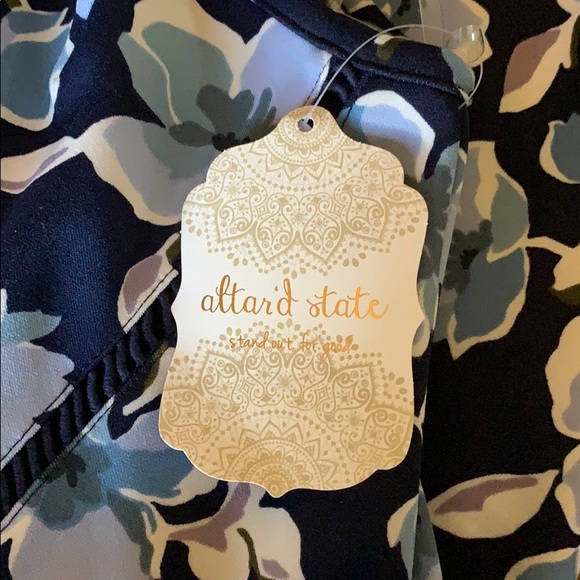 Altar’d State Navy Swing Dress with Floral Pattern - Picture 7 of 8